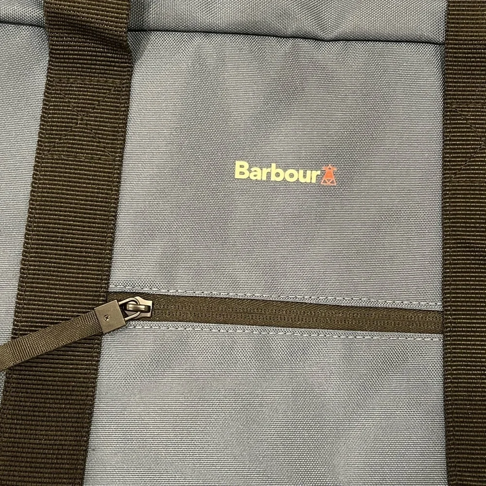 Barbour Arwin Canvas Holdall Duffel Bag Blue Laptop Weekender NEW